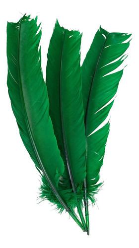 Plumas E Penas De Pato 25 Uni  Verde Bandeira