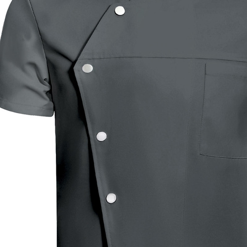 Chef Coat Jacket Snap Button Ropa Uniforme 2xl Talla Gris