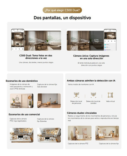 Xiaomi Smart Camara C300 Dual Giratorio 360° 2k, Wifi 6