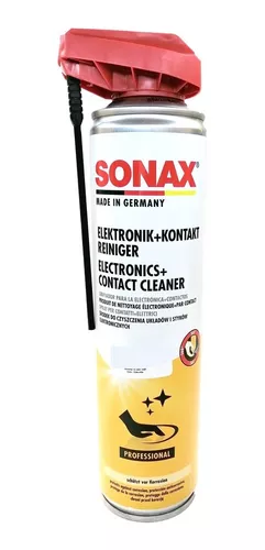 SONAX Limpiador para sistemas electrónicos + contactos con EasySpray (400  ml) limpia contactos electrónicos, conexiones por inserción y otros  componentes eléctricos