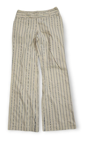 Pantalon Tommy Hilfiger De Mujer Talla 4 Color Crema Con Lin