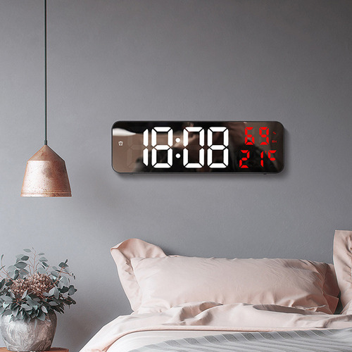 3d Digital Led Reloj Decorativo De Pared Recargable Batería