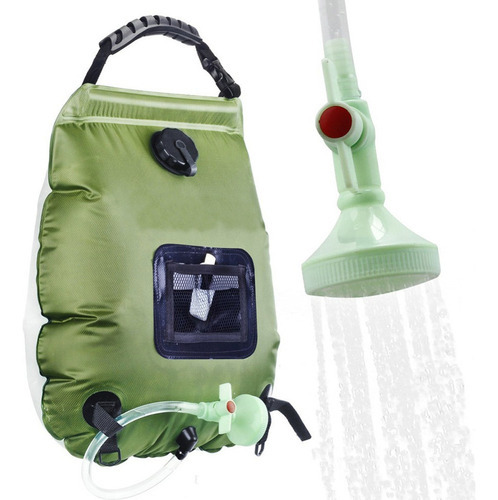 Bolsa de ducha portátil para acampar con detección de temperatura