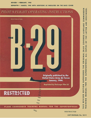 Libro: B-29 Bomber Pilot S Operating Manual