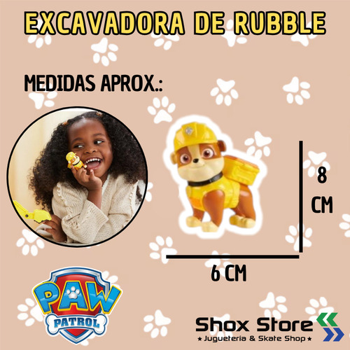 Play Set Paw Patrol Rubble Excavadora De Lujo Luces Sonido