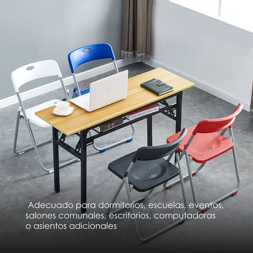 Silla Plegable Para Oficina Home Office Exteriores Portátil Color Azul