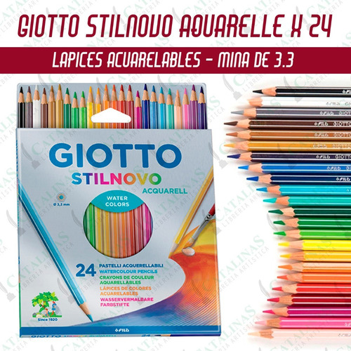 Lapices Acuarelables Giotto Stilnovo X24 Colores Microcentro