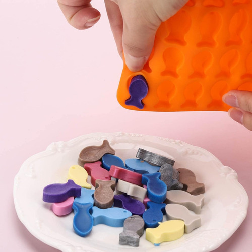 Molde Silicona De 112 Mini Peces - Croquetas Galletas Dulces Color Sorpresa