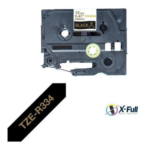 Imagem 4 de 8 de Fita Cetim Compativel Rotulador Brother D210 1760 E200 Ouro