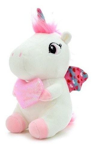 Peluche Unicornio Sentado Con Corazon 20 Cm Tm1 8048 Ttm