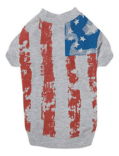 Pup De Zack Y Zoey América Del Bandera-print Camiseta Para L