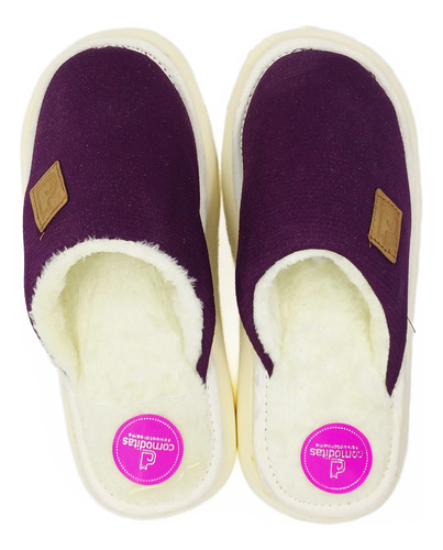 Pantuflas Comoditas Mujer Macrame 2200 Color Violeta 35 A 40