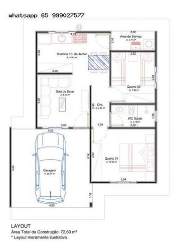 Imagem 2 de 5 de Casa Para Venda Em Várzea Grande, Passagem Da Conceição, 2 Dormitórios, 1 Banheiro, 2 Vagas - 138_1-1264994
