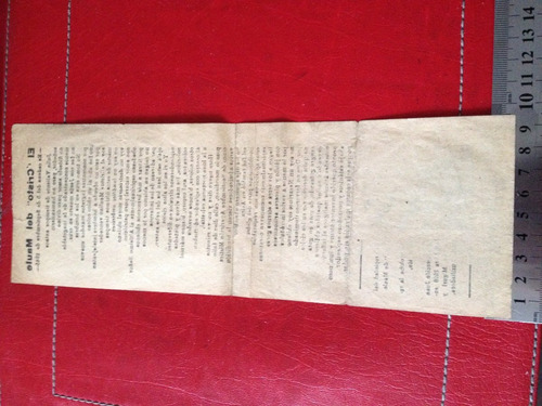 El Cristo Del Maule Volante De 1945 Antiguo Documento (Usado)