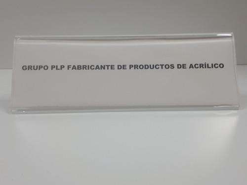 Plp Personificador Acrílico 3mm 21.5x7.5 Cm 15 Pzas.