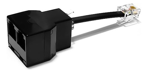 Adaptador Phone Jack Splitter Rj11 De 2 Vías - Conecta 2 Tel
