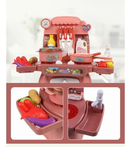 Jj [u Cocina Cocinita Infantil Luz, Sonido Y Agua 24 Piezas