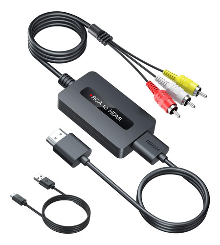 Convertidor De Cable Rca Macho A Hdmi Con Cables Hdmi Y Rca,