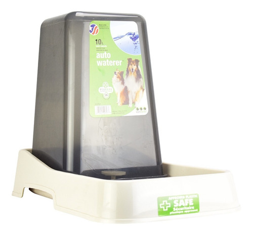 Bebedero Dispensador Automatico Agua Para Perros Grande 10 L Color Gris blanco