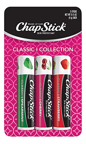 Chapstick Classic Cherry, Fresa Y Hierbabuena Sabor Protecto