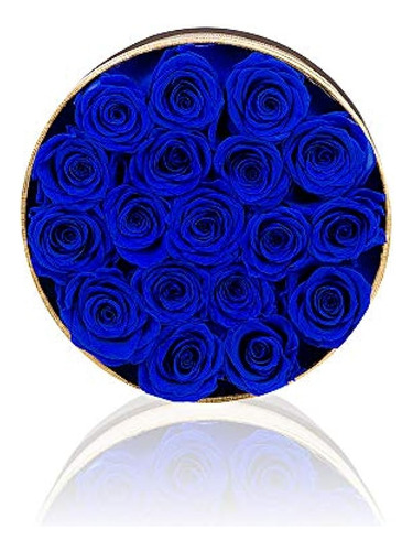 Rosas Preservadas De Color Azul Real Rosas Reales Hechas A M