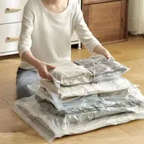Comprar Kit 10 Sacos Organizador A Vácuo De Edredom Cobertor Roupa G