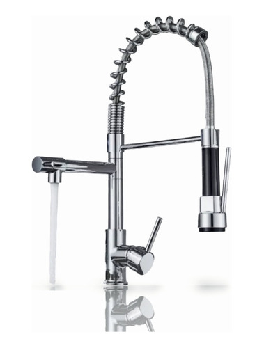 Llave Monomando Gourmet Lava Platos Resorte Chrome Fk