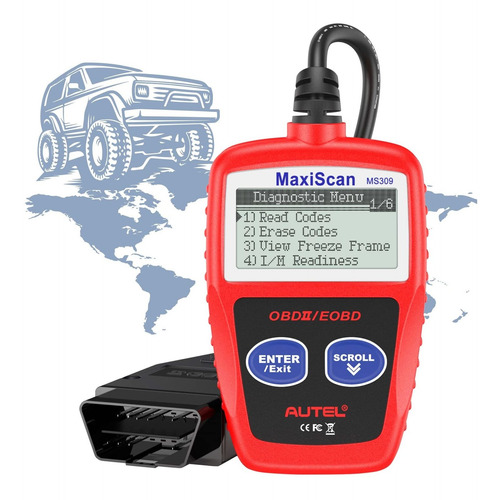 Autel Escáner Obd2 Maxiscan Ms309 - Lector De Código De M.