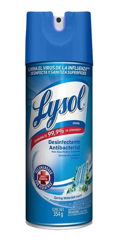 Lysol Spray Desinfectante Mata 99.9% Virus Y Baterías 354gr