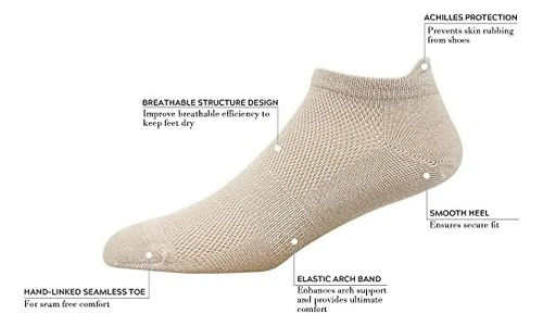 Haloyiyi Calcetines Invisibles Para Hombre De Malla De Corte