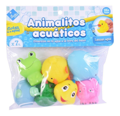 Animales De Goma Para El Agua Bebe X 7 El Duende Azul 7484