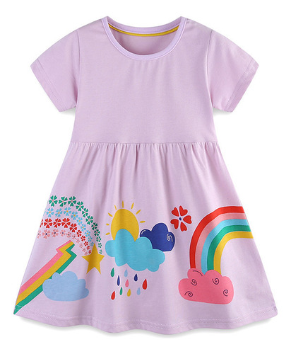 Cartoon Print Princess Dress