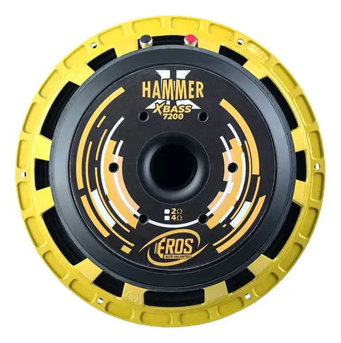 Alto Falante Woofer Eros Hammer Xbass 7200 15 Pol 2250w 4ohm Cor