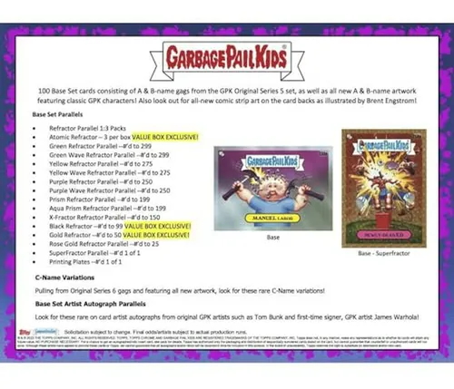 Caja De Valor Topps 2023 Garbage Pail Kids Chrome