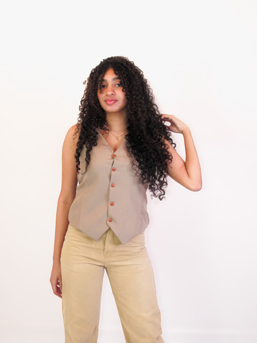 Chaleco Blazer Blazer Mujer Largo Corte Sastrero Promocion