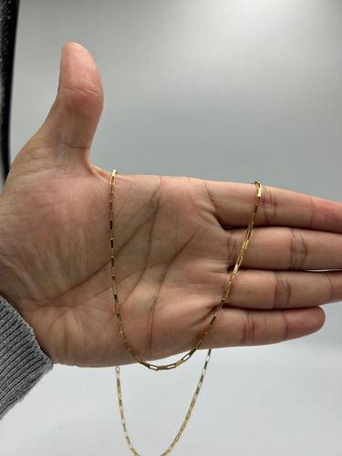 Corrente De Ouro 18k Maciço Masculino Com 7 Gramas E 70cm Cor Amarelo