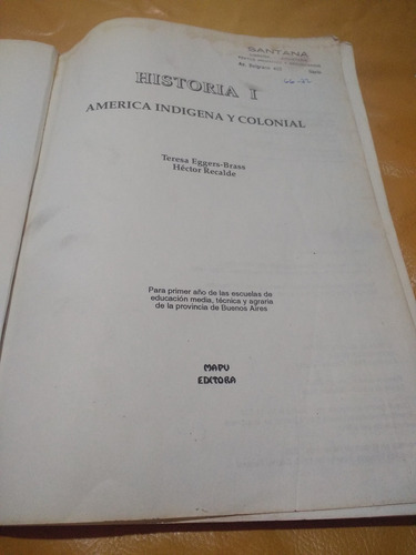 Historia 1 -amèrica Indìgena Y Colonial-eggers-brass-1994