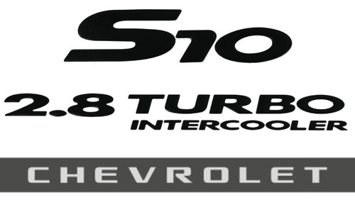 Adesivos 1 S10 + 1 2.8 Turbo Intercooler + 1 Faixa Chevrolet