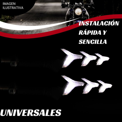 Direccional Led Universal Motocicleta Bi-color 12v 2piezas