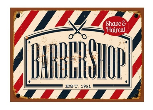 Carteles De Chapa Personalizados Estilo Vintage Barberia