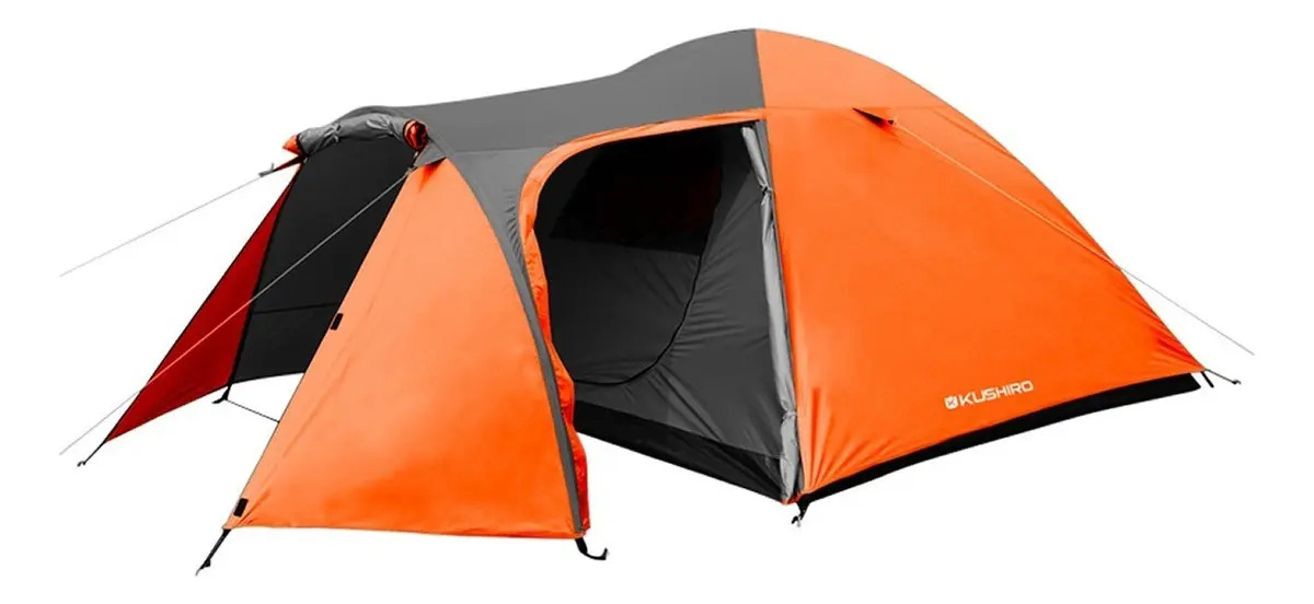 Carpa Iglú 6 Personas Reforzada Comedor Camping Kushiro Color Naranja