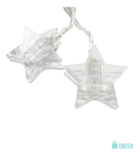 Imagem 2 de 3 de Prendedor Clipe Estrela Led P/ 20 Fotos 4m Usb