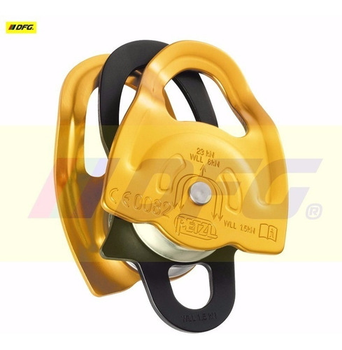 Imagen 2 de 3 de Polea Doble Petzl Gemini Para Soga Arnes Altura Rescate
