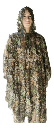 Traje Poncho Camuflaje Ghillie Hojas Camuflaje Airsoft