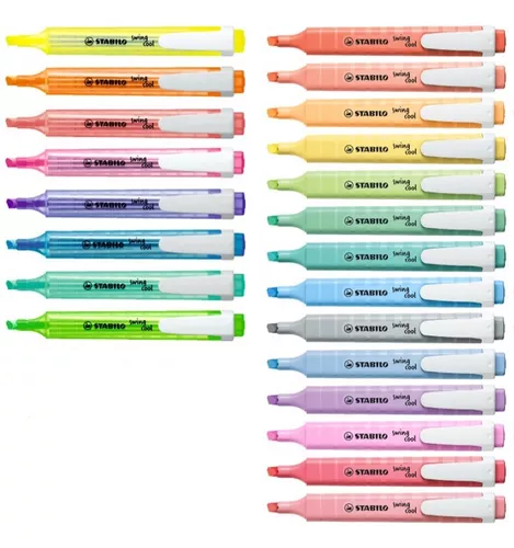 Stabilo Expositor Coleccion Pastel de 111 Rotuladores y Marcadores  Fluorescentes - 15 Boss, 16 Swing Cool, 40 Point 88 y 40 Pen 68 - Colores  Surtidos > Papelería / Oficina > Escritura y corrección > Marcadores y  subrayadores fluorescentes