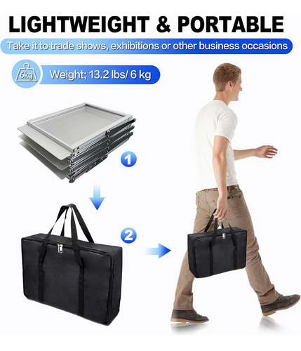 Estante Plegable Folletos Bolsa De Transporte Exposicio...