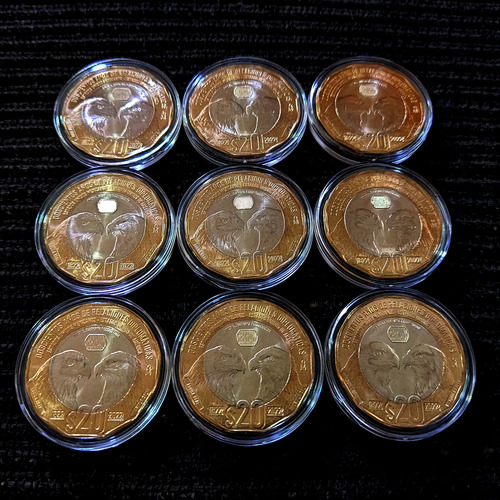 10 Monedas 20 Pesos Conmemorativas Relaciónes Sin Circular
