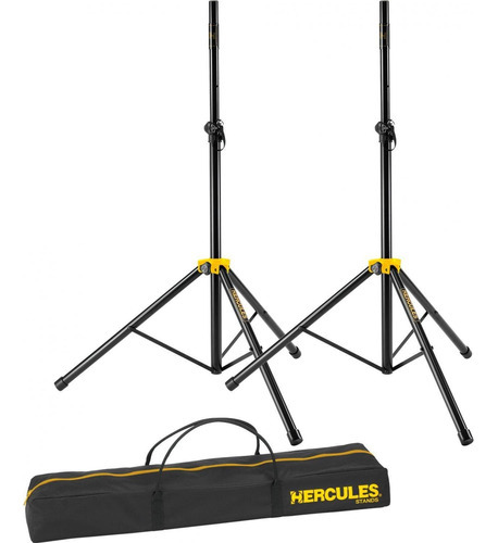 Stand Soporte Para Bafle Reforzado Hercules Con Funda (par) Color Negro