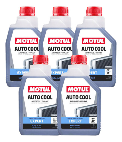 Fluido De Arrefecimento Motul Auto Cool Expert 5 Unidades