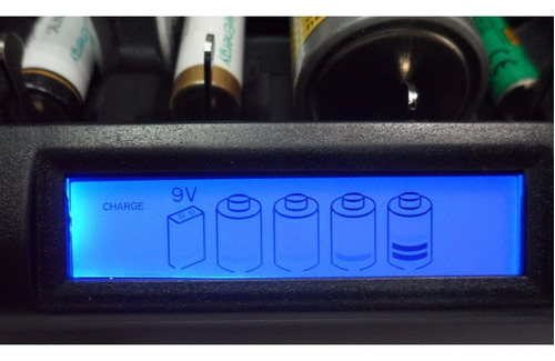 Imagen 5 de 7 de Cargador Pilas D C Aa Aaa 9v Lcd Inteligente Sf-93